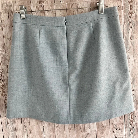 J Crew Wool Mini Skirt Powder Blue 10P - Picture 2 of 4